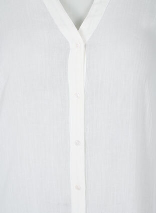 Strandkleid aus Baumwolle mit Knopfverschluss, Bright White, Packshot image number 2