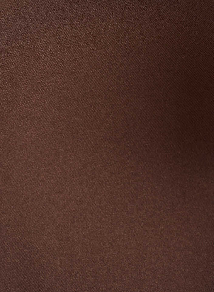 Jerseykleid mit Drapierung und dekorativer Schnalle, Braun, Packshot image number 2