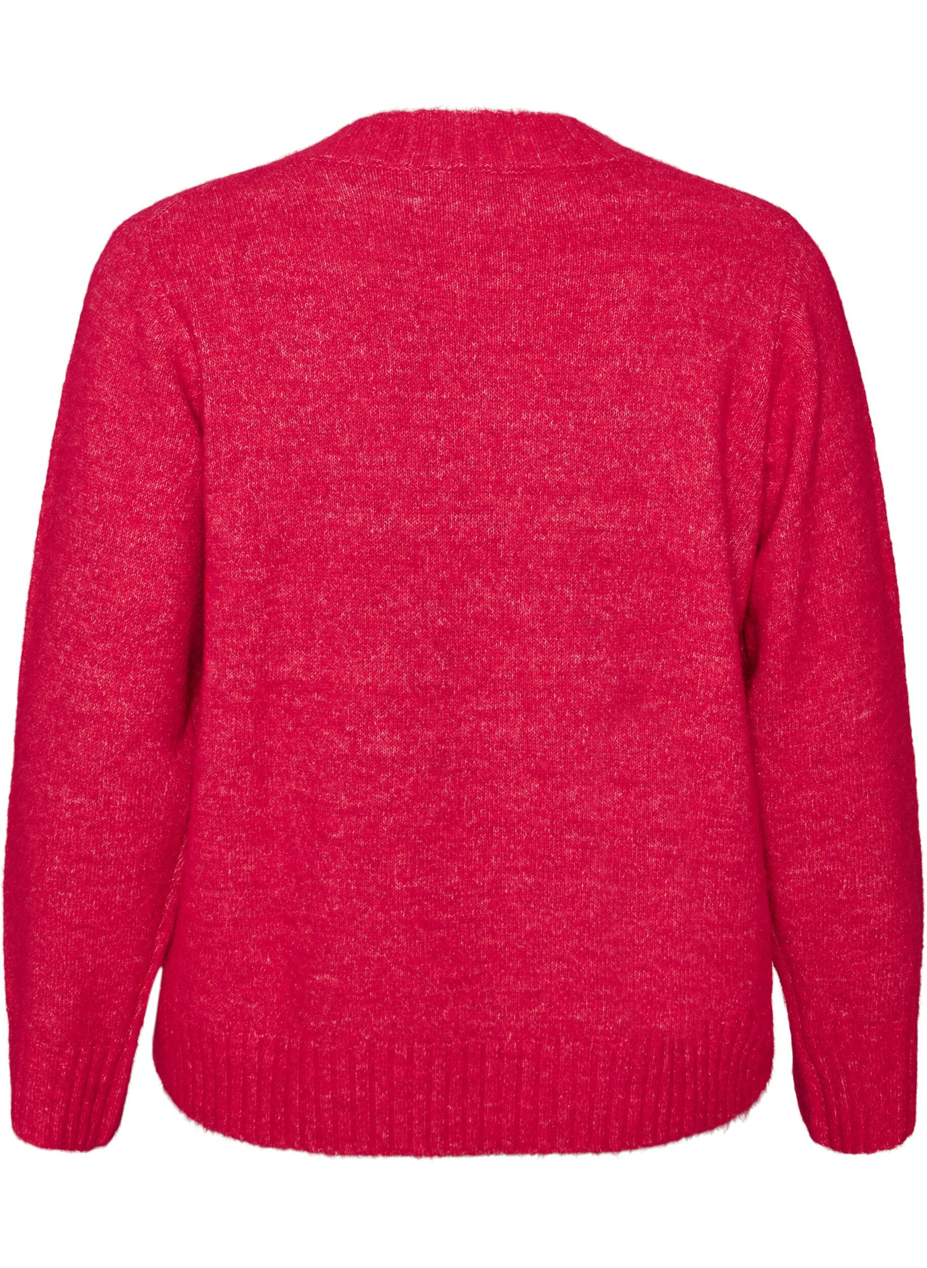 ZizziPullover mit V-Ausschnitt, Pink, Packshot image number 1