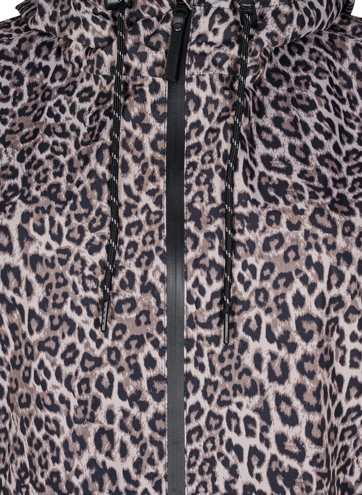 Regenjacke mit Taschen und Kapuze, Braun, Packshot image number 2