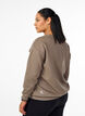 Sweatshirt mit Print, Walnut, Model image number 1