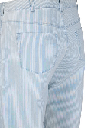 Straight Jeans mit Knöchellänge, Light Blue Stripe, Packshot image number 3