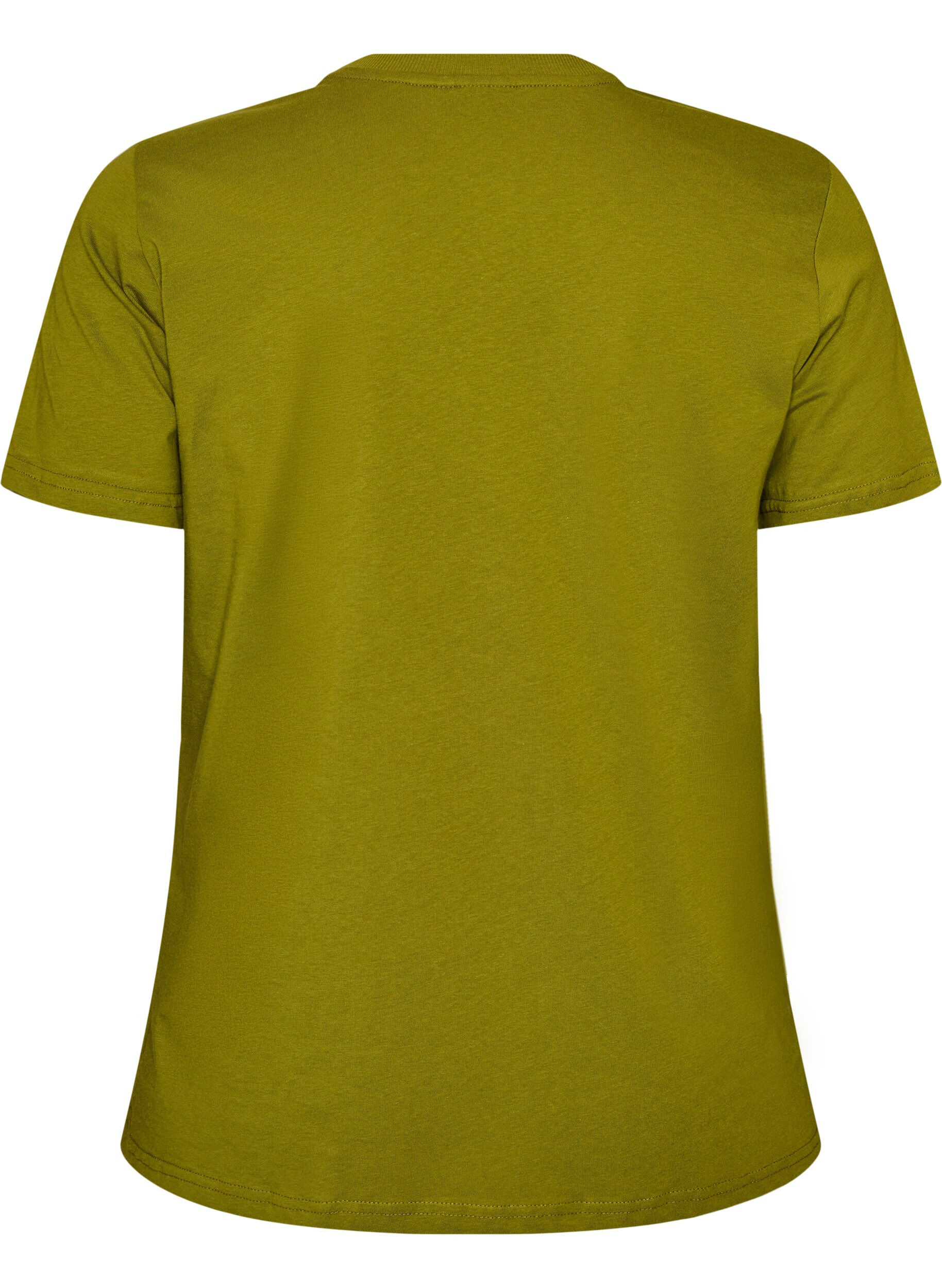 ZizziBasic T-Shirt aus Baumwolle mit Rundhalsausschnitt, Gr&uuml;n, Packshot image number 1