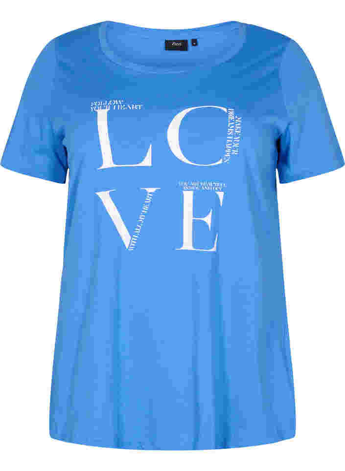 Kurzärmeliges Baumwoll-T-Shirt mit Aufdruck, Regatta LOVE, Packshot image number 0