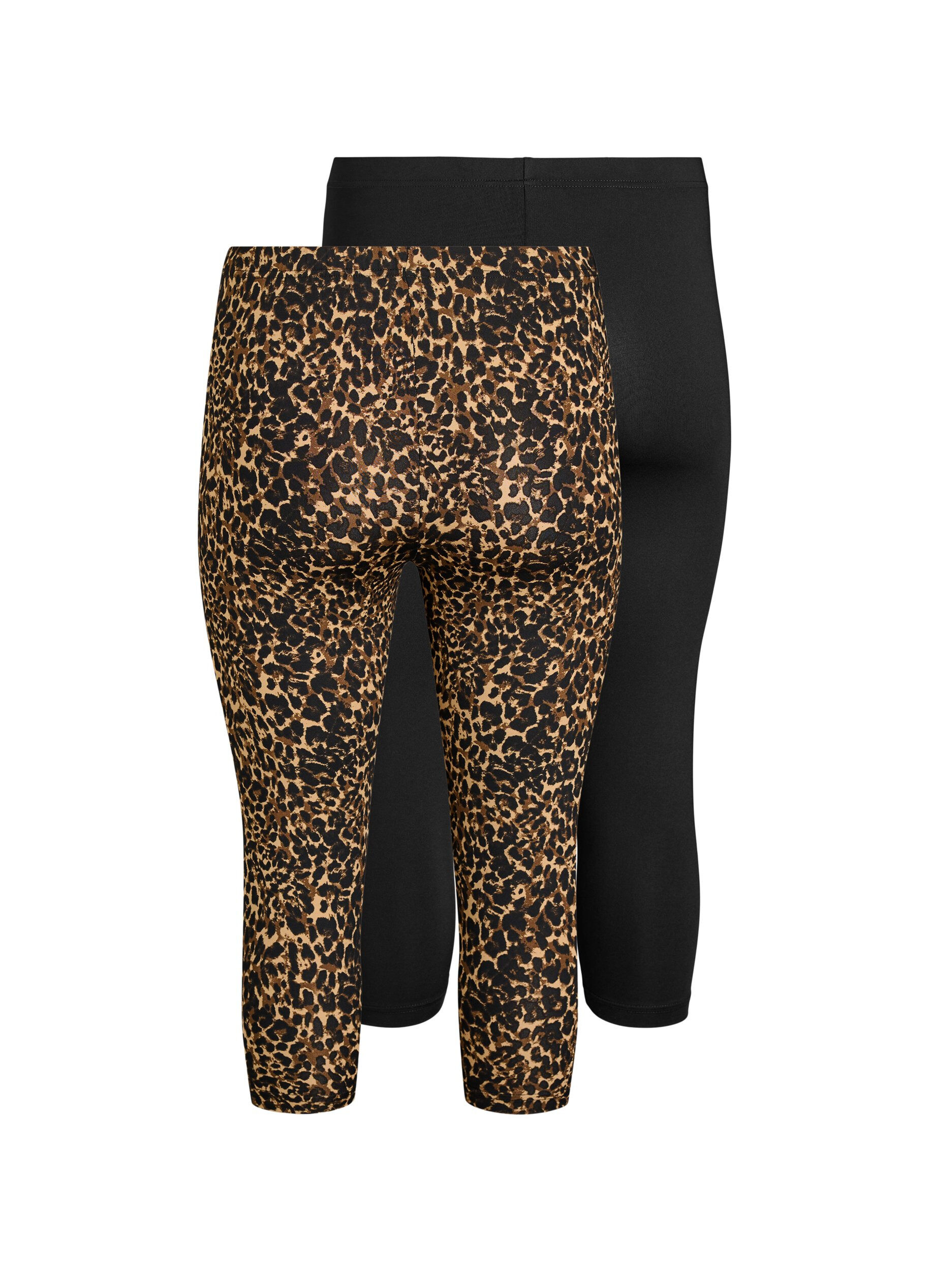 Zizzi 2er-Pack 3/4-Leggings, Schwarz, Packshot image number 1