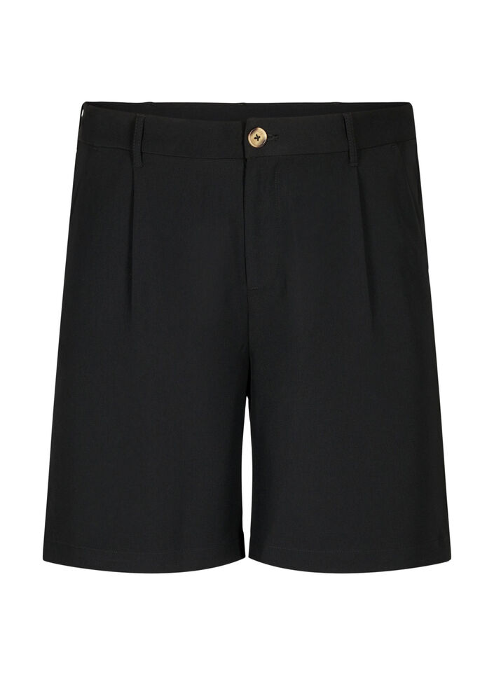 Bermuda-Shorts mit hoher Taille, Black, Packshot image number 0