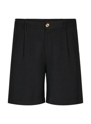 Bermuda-Shorts mit hoher Taille, Black, Packshot image number 0