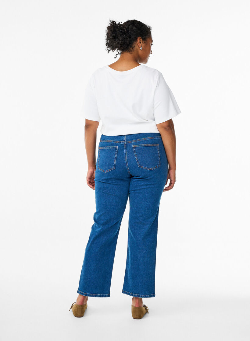 Gemma Jeans mit hoher Taille in Regular Fit, Blau, Model image number 1