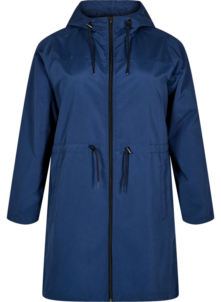 FLASH - Wasserabweisender Parka mit Kapuze, Blau, Packshot image number 0