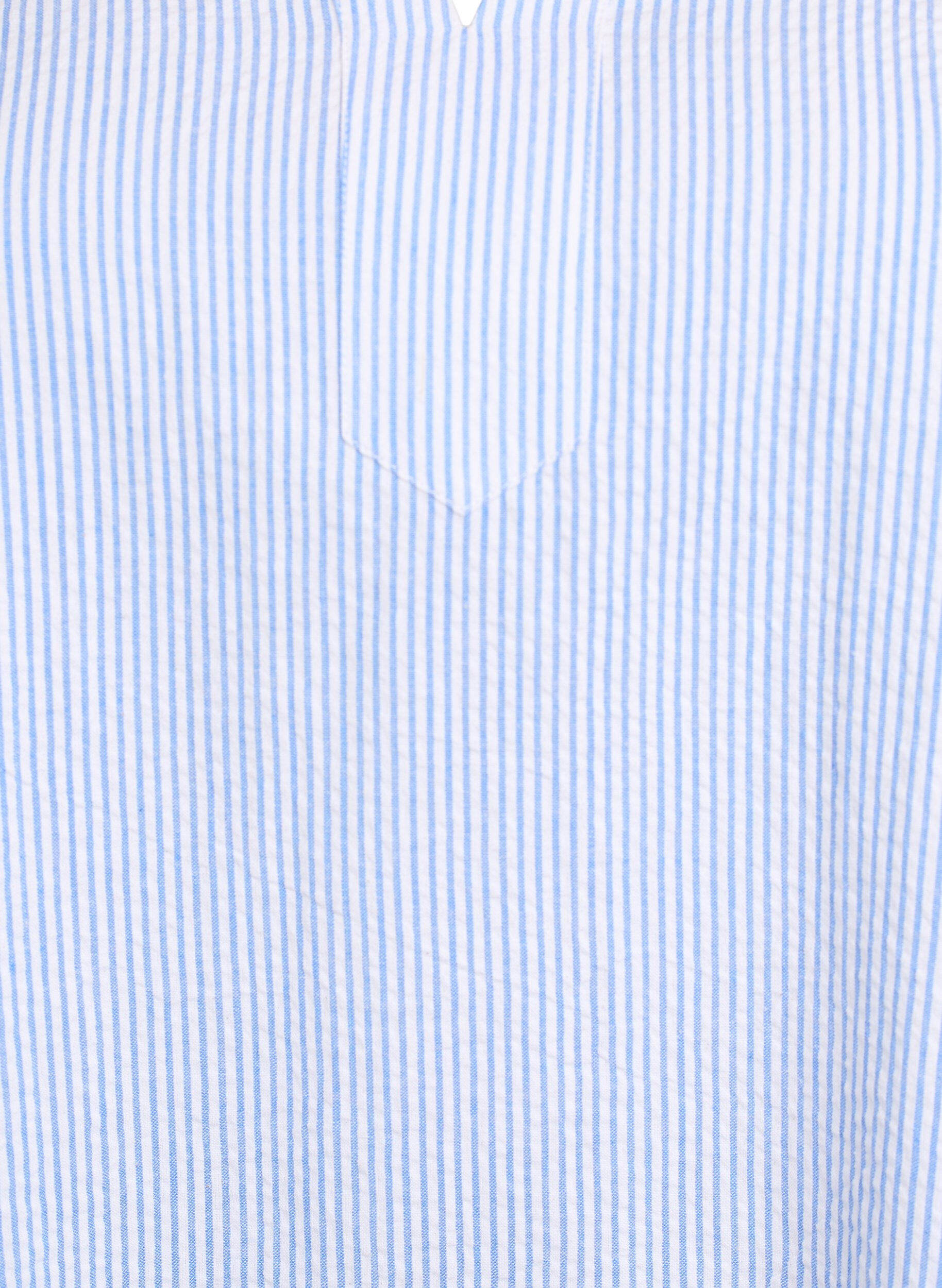 Zizzi Kurzes gestreiftes Kleid mit R&uuml;schen, Blau, Packshot image number 2