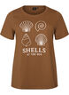 T-Shirt aus Baumwolle mit Print, Braun, Packshot image number 0