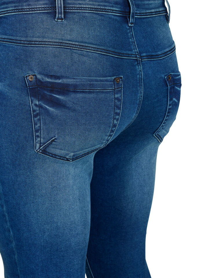 Cropped Amy Jeans mit Rei&szlig;verschluss, Blau, Packshot image number 1