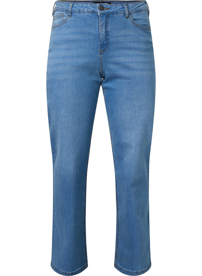 Hoch taillierte Gemma-Jeans mit normaler Passform, Light blue, Packshot image number 0