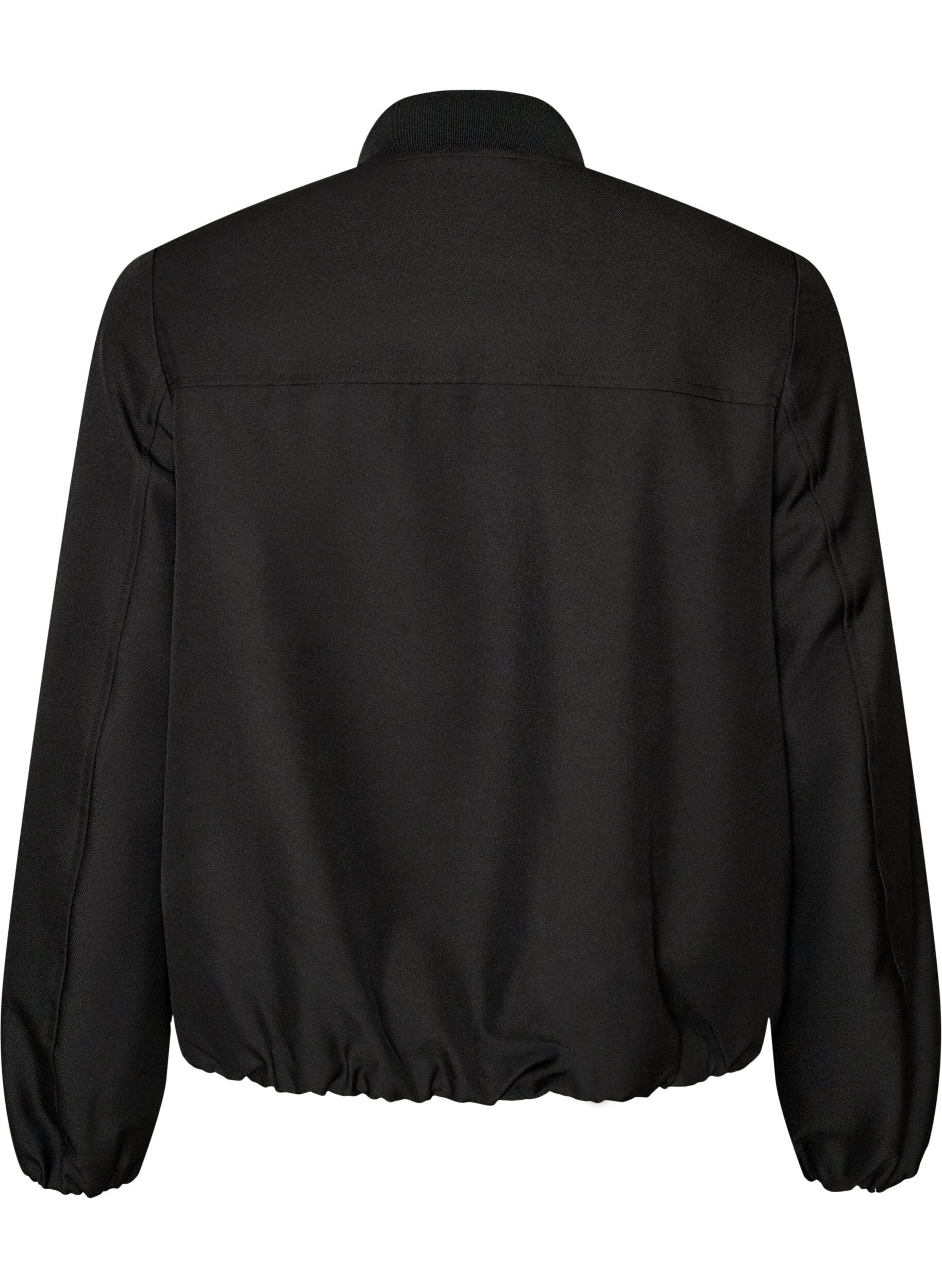 ZizziLeichte Jacke mit Ballon-Silhouette, Schwarz, Packshot image number 1