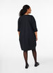 Baumwollkleid mit Ballon-Passform, Schwarz, Model image number 2