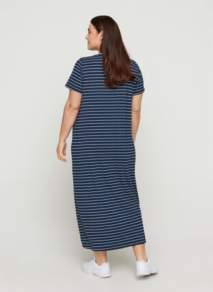 Kleid, Mood Indigo and white stripe, Model image number 1