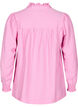 Bluse mit Rüschenkragen, Pink, Packshot image number 1