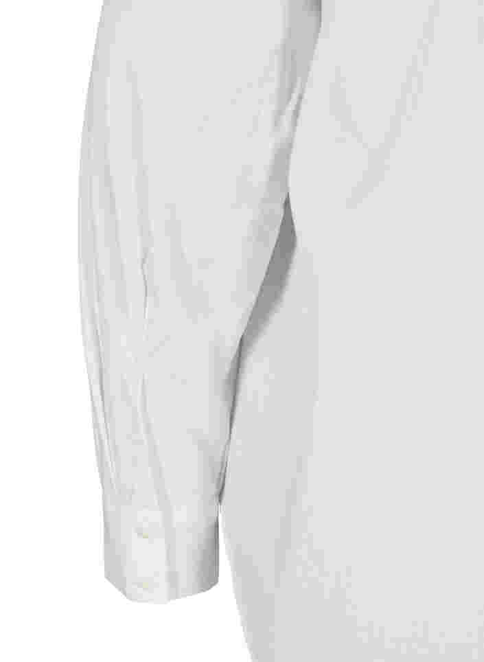 Hemdbluse aus Bio-Baumwolle mit Kragen und Knöpfen, White, Packshot image number 3