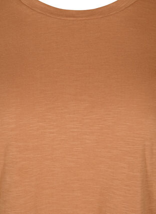 Baumwoll-T-Shirt mit kurzen Ärmeln, Pecan Brown, Packshot image number 2