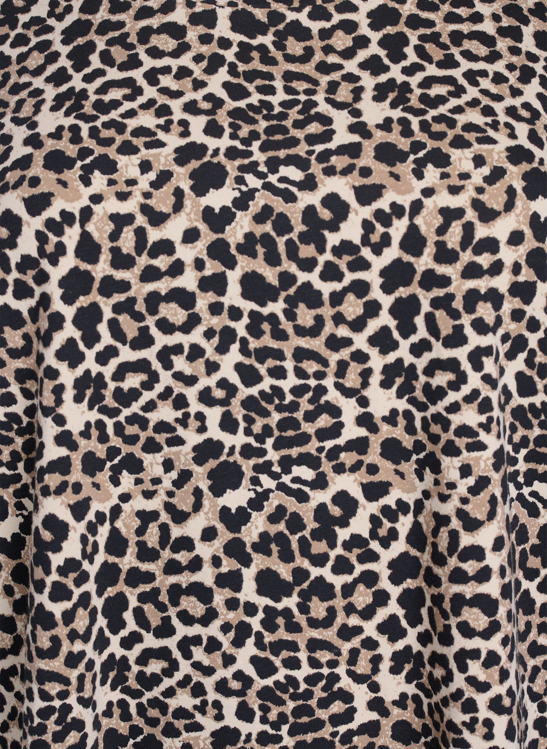 Zizzi T-Shirt mit Rundhalsausschnitt und Allover-Print, Braun, Packshot image number 2