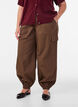 Baumwoll-Cargohose mit Ballonbein, Braun, Model image number 2
