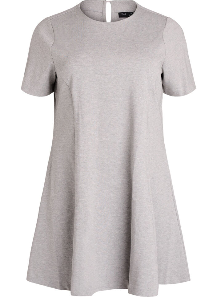 Kurzes A-Linien Kleid aus Jersey, Grau, Packshot image number 0