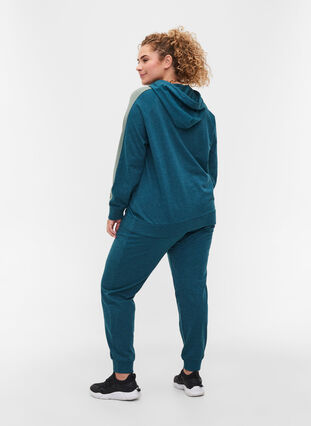 Lockere Sweatpants mit Taschen, Deep Teal, Model image number 1