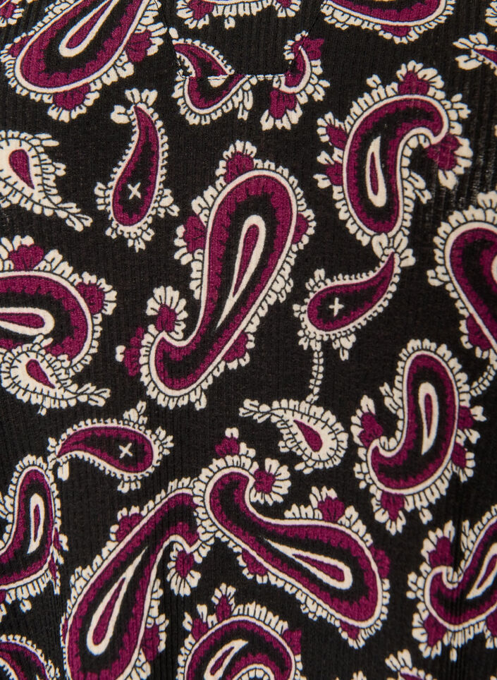 Kurzes A-Linien-Kleid aus Jersey mit Allover-Print, Dunkles Bordeaux, Packshot image number 2