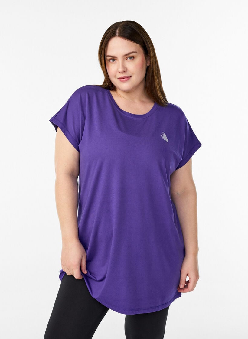 Langes Trainingsshirt, Lila, Model image number 0