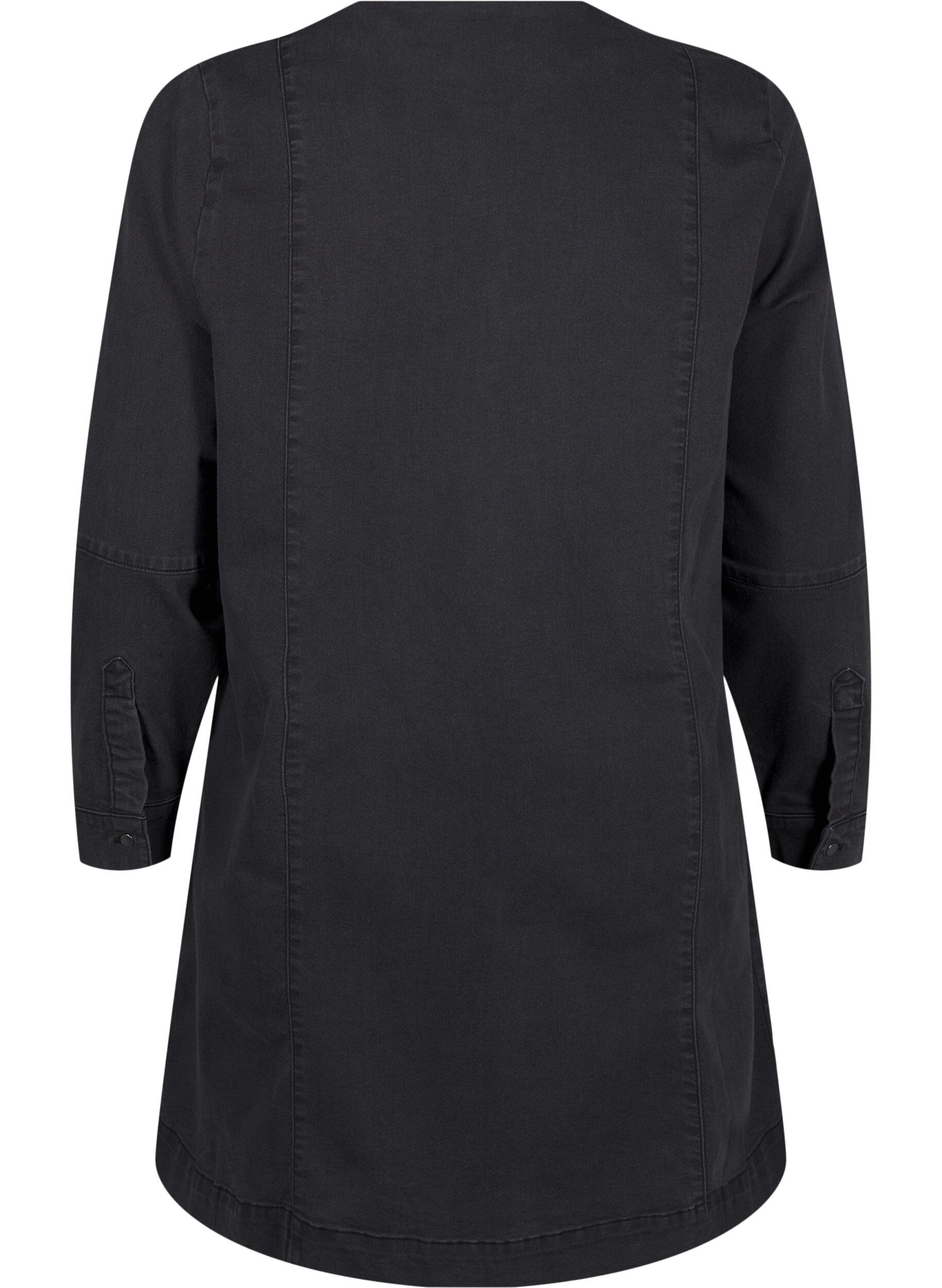 Zizzi Jeanskleid mit A-Linie mit Rei&szlig;verschluss, Grey Washed, Packshot image number 1