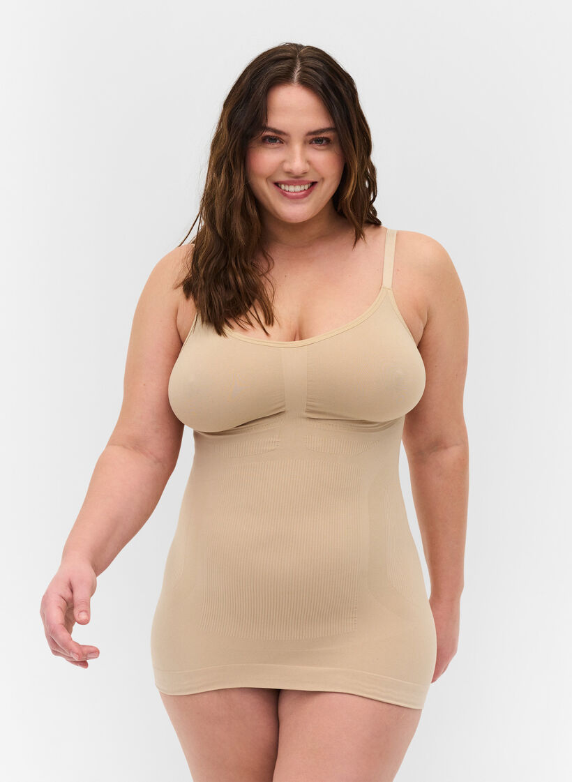 Shapewear-Trägertop, Beige, Model image number 0