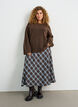 Locker gestrickte Bluse mit Alpaka und Wolle, Braun, Model image number 1