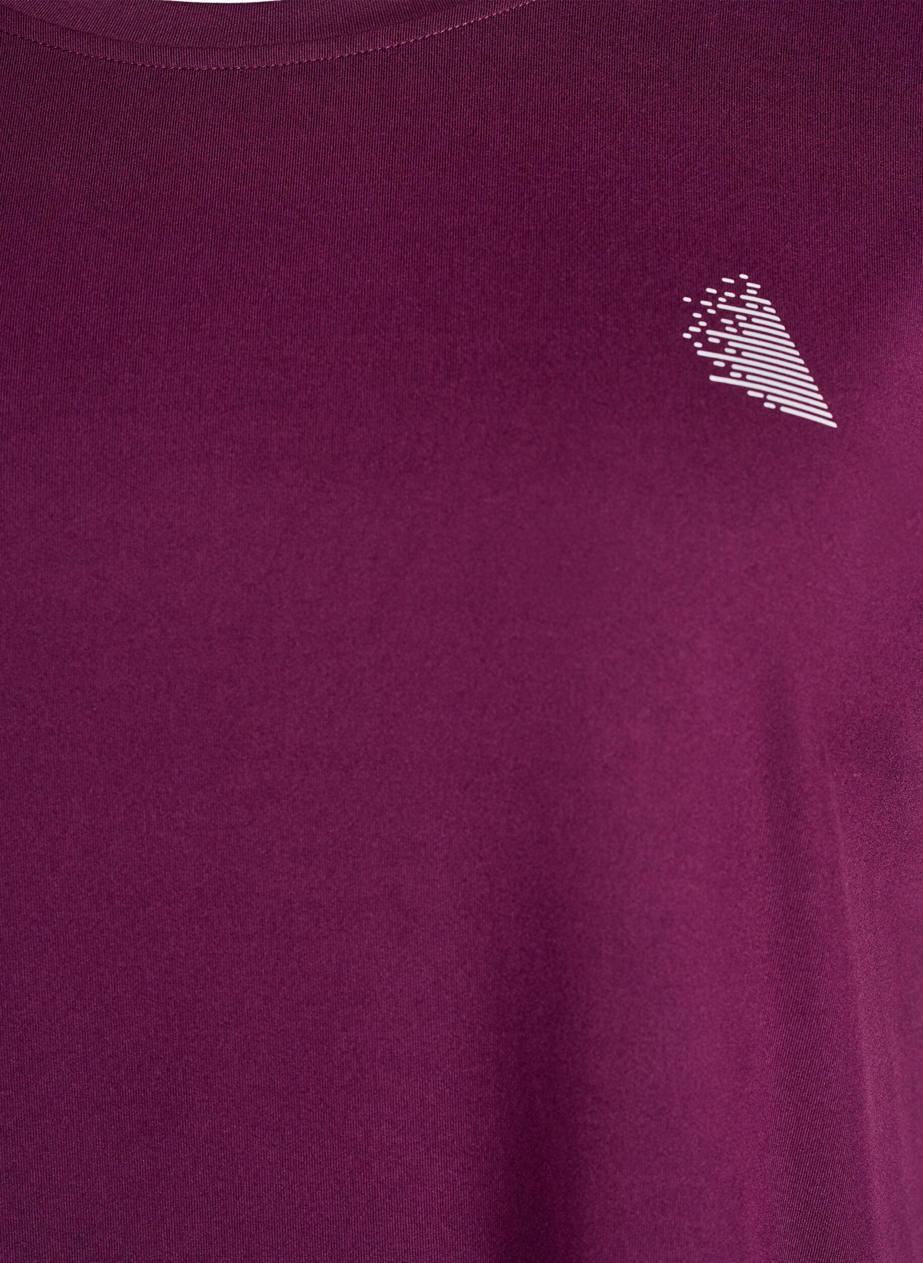 ZizziEinfarbiges Trainings-T-Shirt, Lila, Packshot image number 2