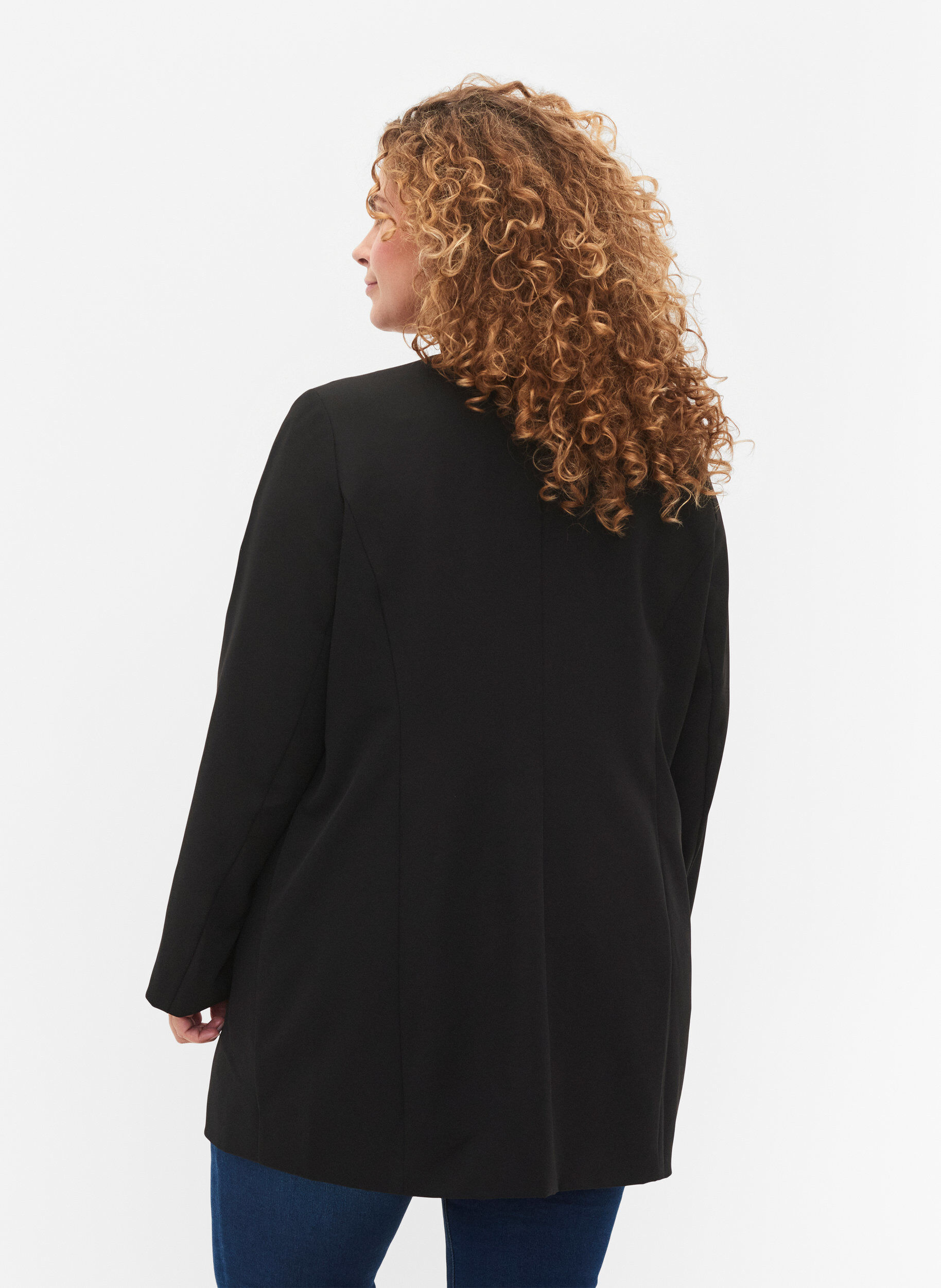 Zizzi Leichte klassische Fr&uuml;hlingsjacke, Black, Model image number 1