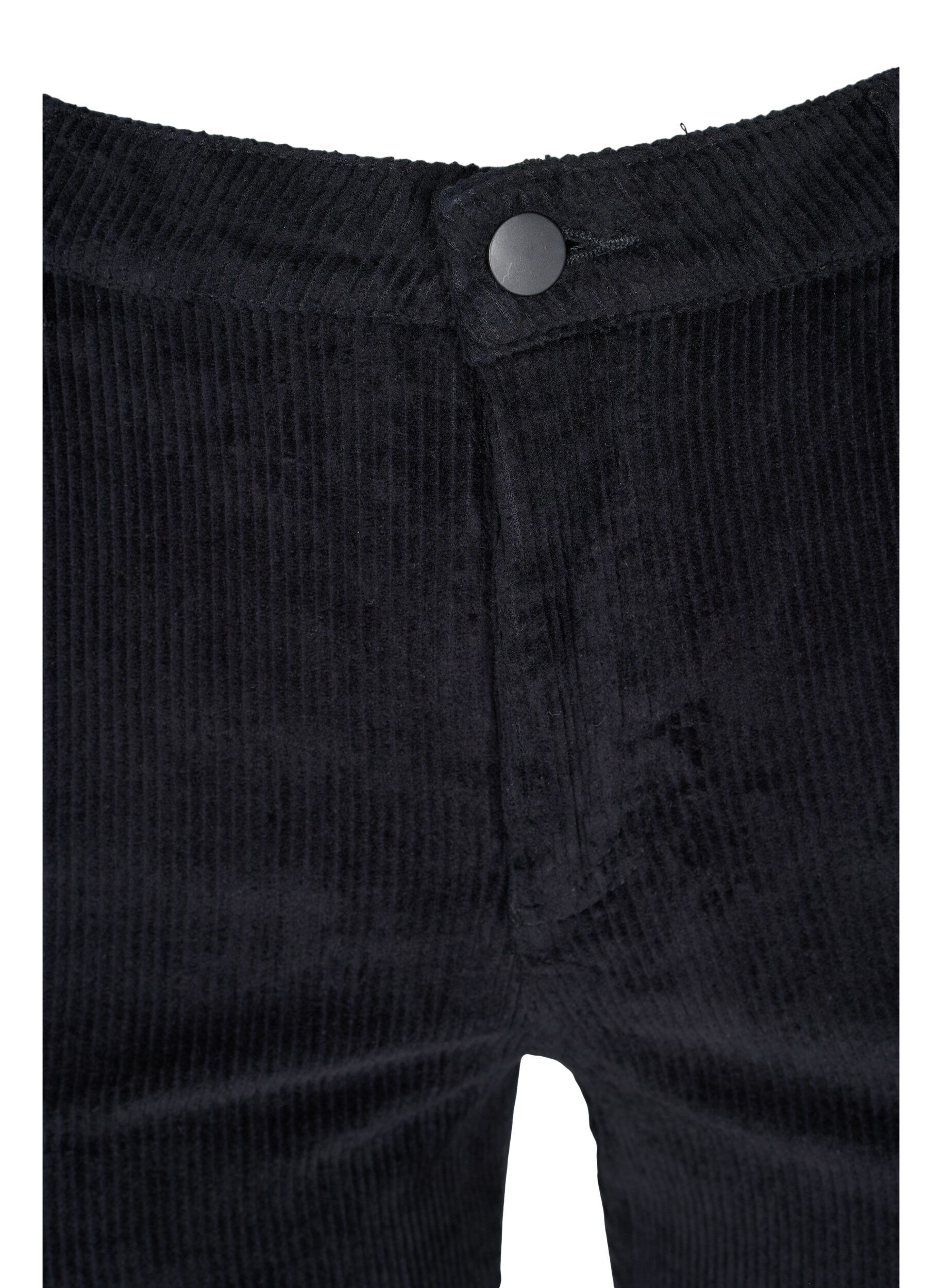 Zizzi Samthose mit Bootcut, Black, Packshot image number 2