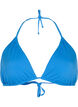Einfarbiges Triangel-Bikinioberteil, Blau, Packshot image number 0