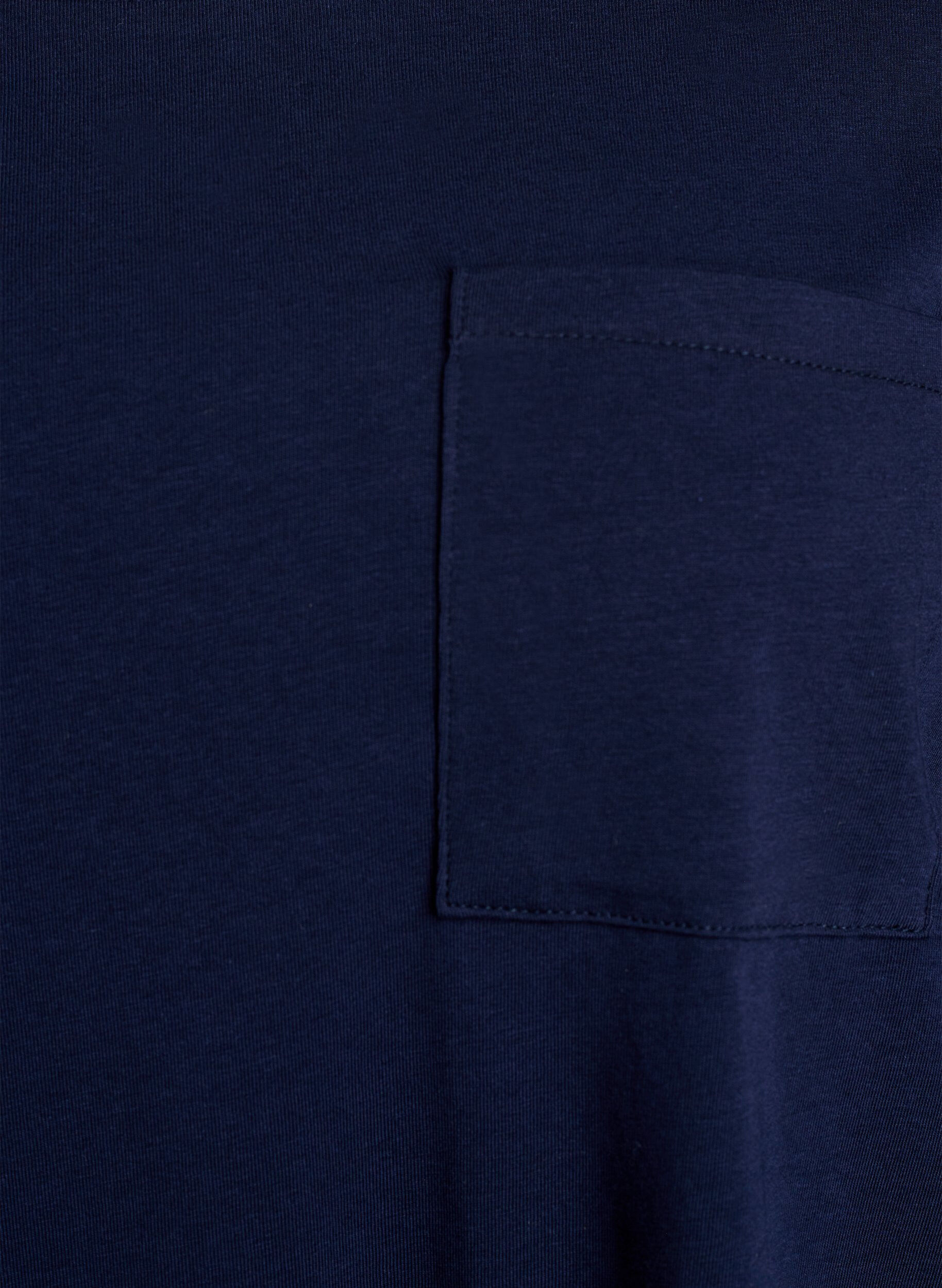 Zizzi Lang&auml;rmliges Pyjamaoberteil aus weichem Baumwolljersey, Blau, Packshot image number 2