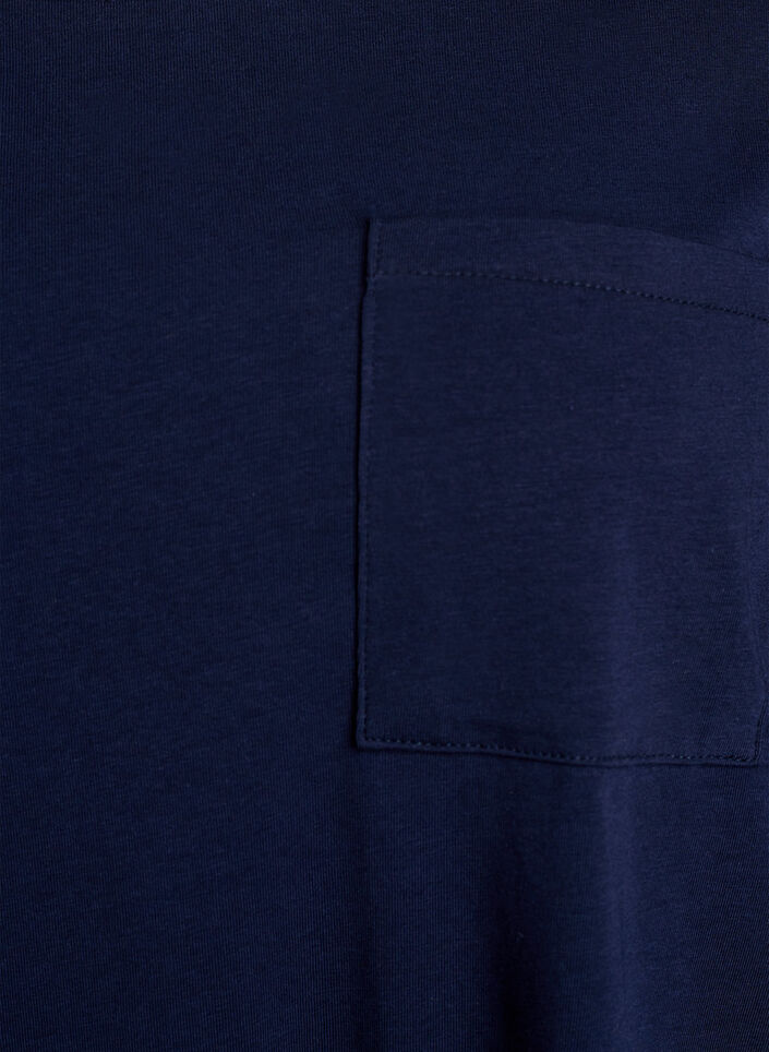 Lang&auml;rmliges Pyjamaoberteil aus weichem Baumwolljersey, Blau, Packshot image number 2