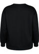 Sweatshirt mit Rüschen und Häkeldetail, Black, Packshot image number 1