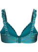 Gestreiftes Bikini Top mit herausnehmbarer Wattierung, Gr&uuml;n, Packshot image number 1