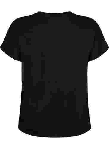 Lockeres T-Shirt mit Broderie anglaise, Black, Packshot image number 1