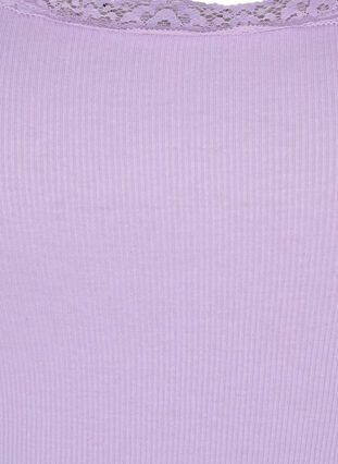 Top mit Spitzensaum, Lavender, Packshot image number 2