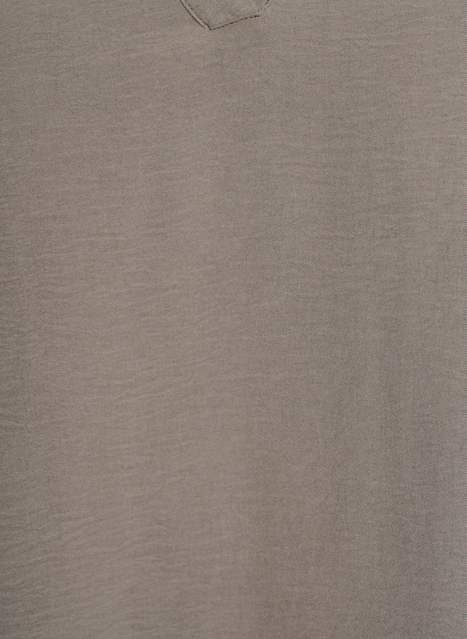 ZizziBluse mit Smockb&uuml;ndchen und V-Ausschnitt, Beige, Packshot image number 2