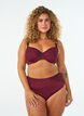 Slip mit Mesh und besticktem Spitzenbesatz, Rot, Model image number 0