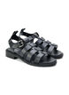 Wide Fit Sandalen aus Leder, Schwarz, Packshot image number 1
