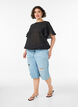Bluse mit Ballonform und Fl&uuml;gel&auml;rmeln, Schwarz, Model image number 1
