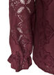 Langarmbluse mit Spitzenmuster, Dunkles Bordeaux, Packshot image number 3