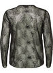 Bluse aus Mesh mit Blumen und Pailletten, Schwarz, Packshot image number 1