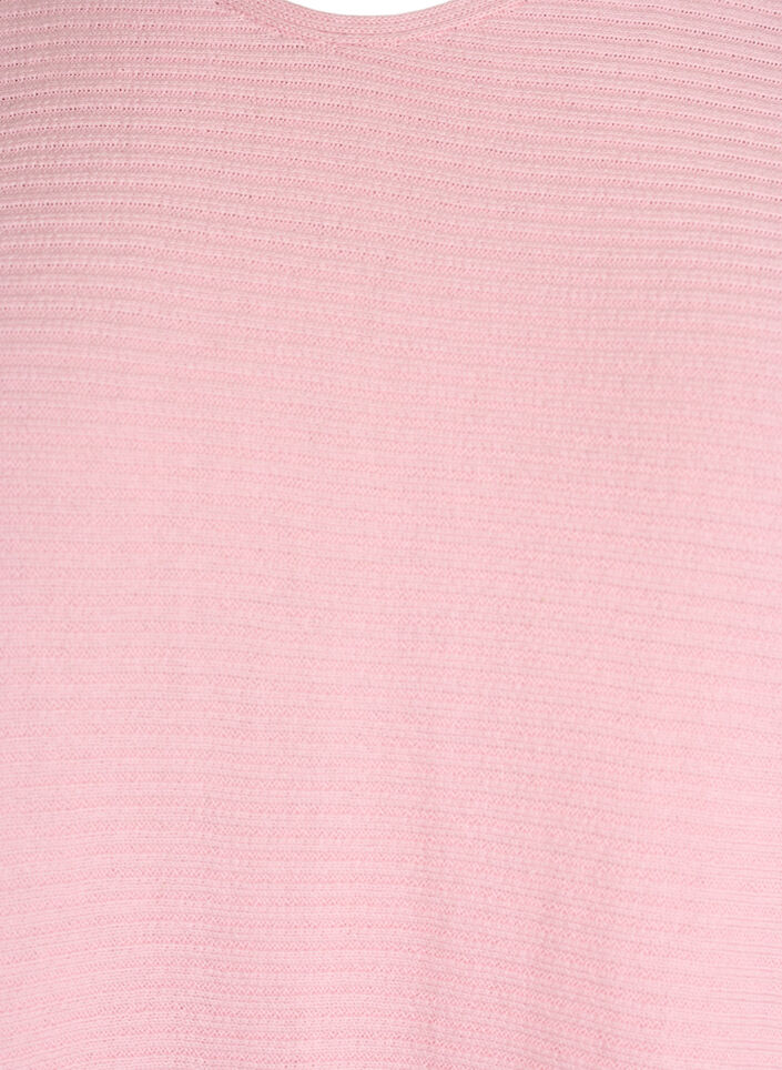 Stricktop mit U-Boot-Ausschnitt und 1/2-&Auml;rmeln, Pink, Packshot image number 2