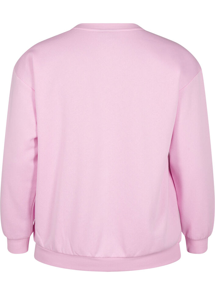 Sweatshirt mit Motiv auf der Vorderseite, Pink, Packshot image number 1